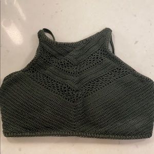 Swimsuit top with scrappy back